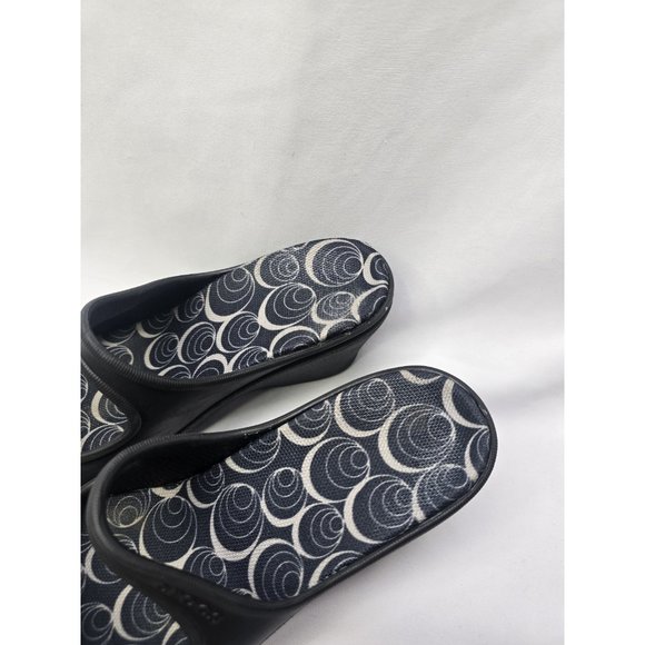 Crocs Frances Mary Jane Wedge Mule Slip On Shoes Black Comfort Women’s Size 7 - Picture 6 of 8